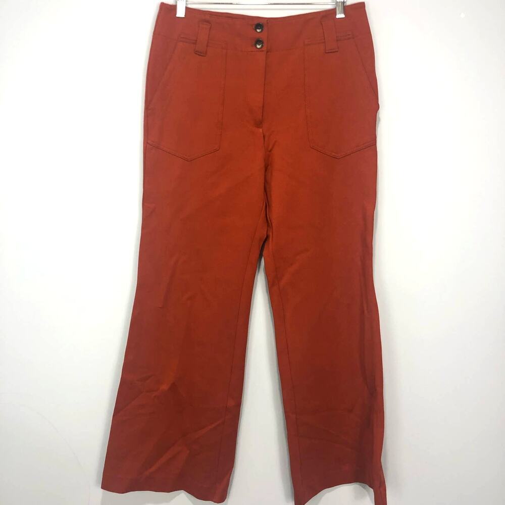 Anthropologie X Maeve Wide-Leg Pants Red Size US 12